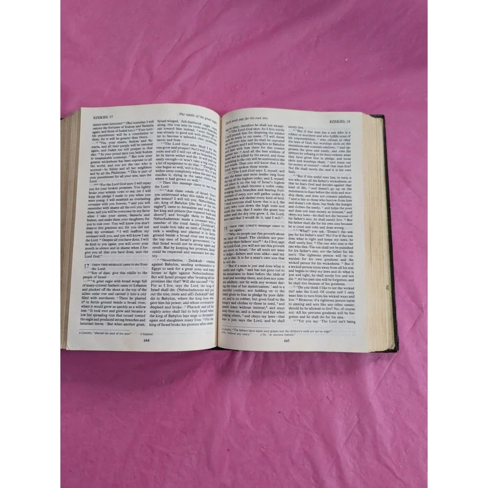 Vintage 1973 THE Living Bible Paraphrased leather like cover‎